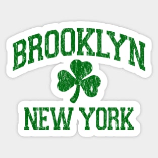 Brooklyn NY Distressed St. Patrick's Sticker
